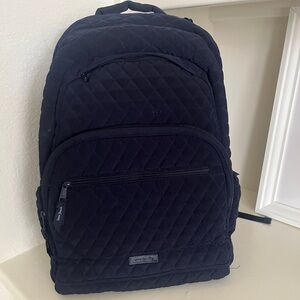 Vera Bradley Essential Large Moonlight Navy Quilted  Backpack